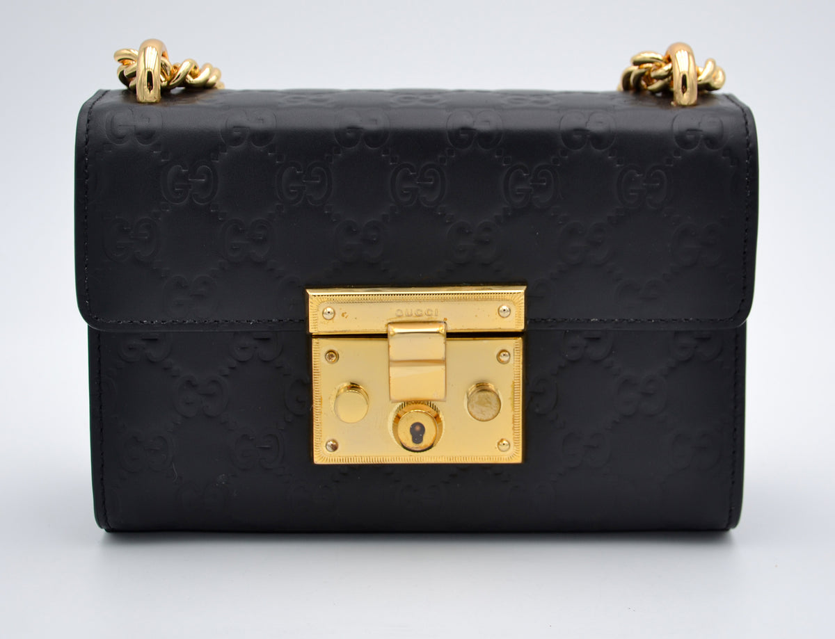 Sac Gucci Padlock Guccissima Noir
