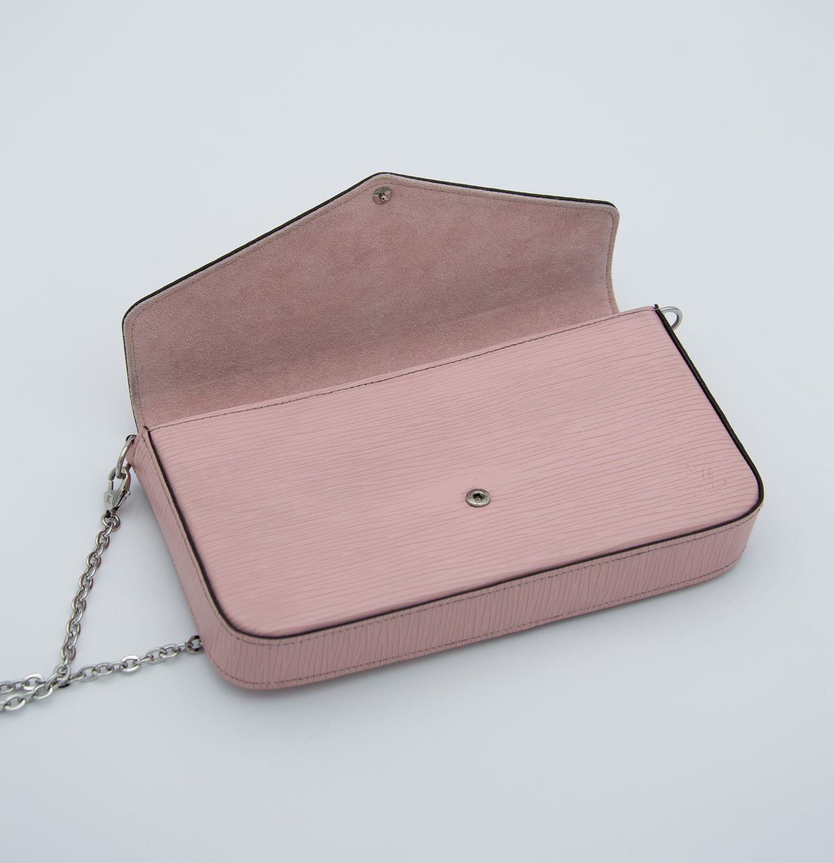 Pochette Félicie Louis Vuitton en cuir Épi rose poudré