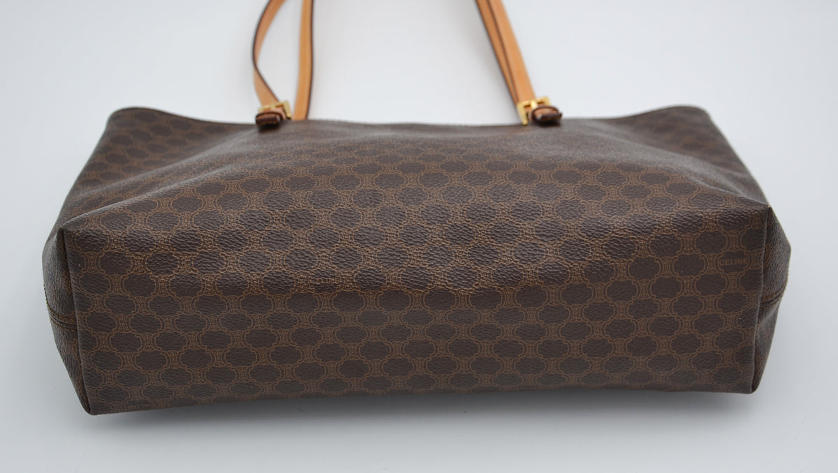 Tote Céline en toile Macadam marron – Vintage