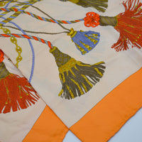 Foulard Céline Soie Motif Pompons