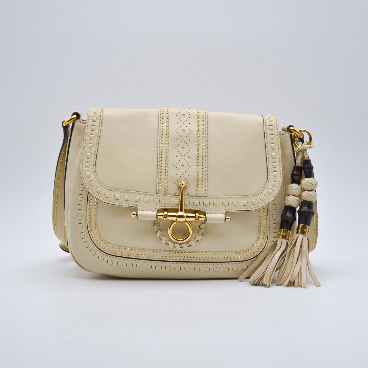 Gucci Snaffle Bit Medium Blanc Cassé