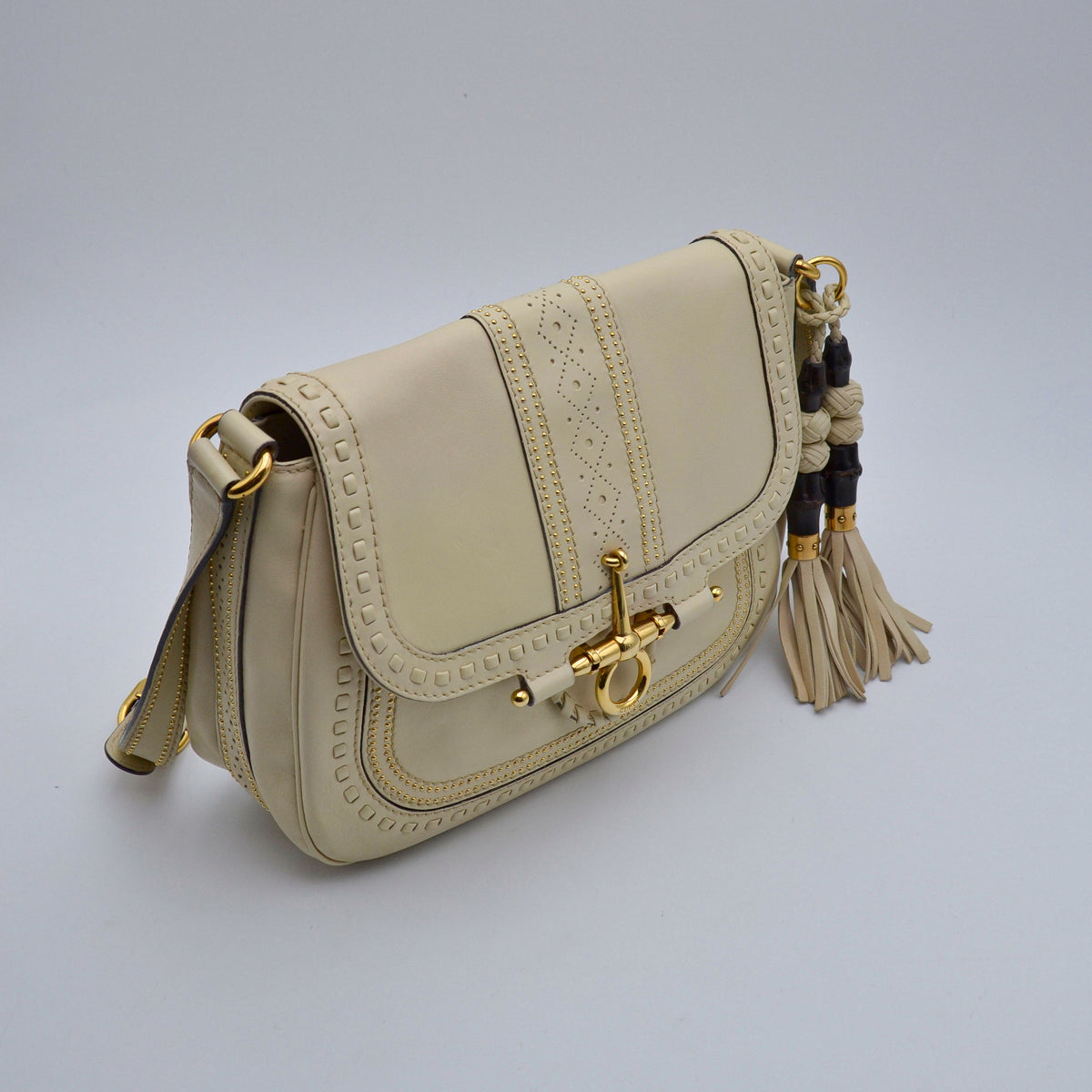 Gucci Snaffle Bit Medium Blanc Cassé
