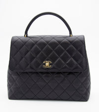 Vintage Chanel Top Handle Kelly Bag in Black Caviar Leather (2002-2003)