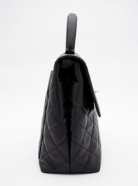 Vintage Chanel Top Handle Kelly Bag in Black Caviar Leather (2002-2003)
