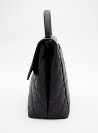 Vintage Chanel Top Handle Kelly Bag in Black Caviar Leather (2002-2003)