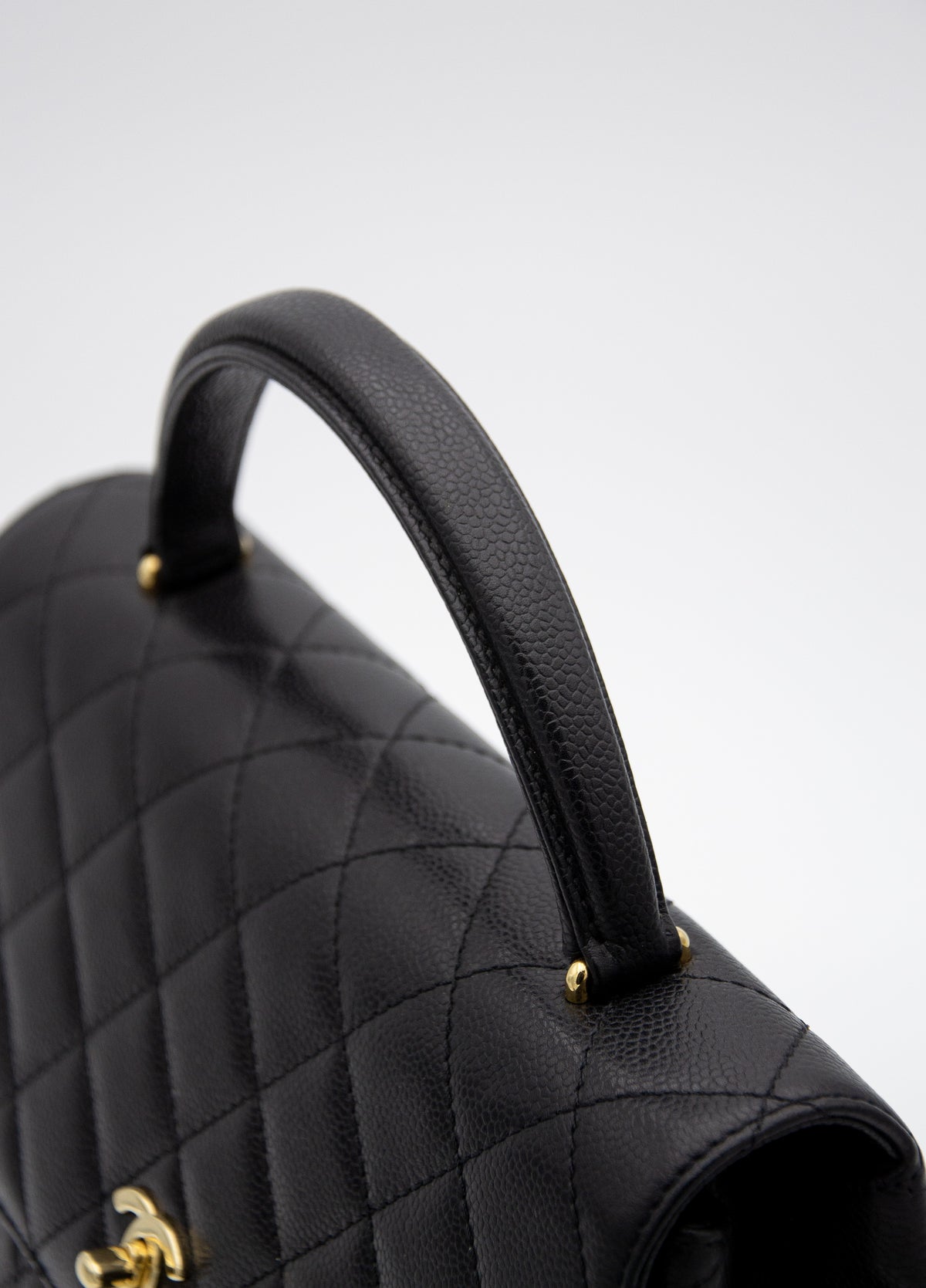 Vintage Chanel Top Handle Kelly Bag in Black Caviar Leather (2002-2003)