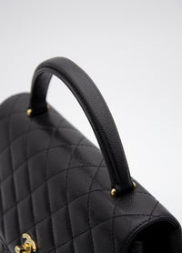 Vintage Chanel Top Handle Kelly Bag in Black Caviar Leather (2002-2003)