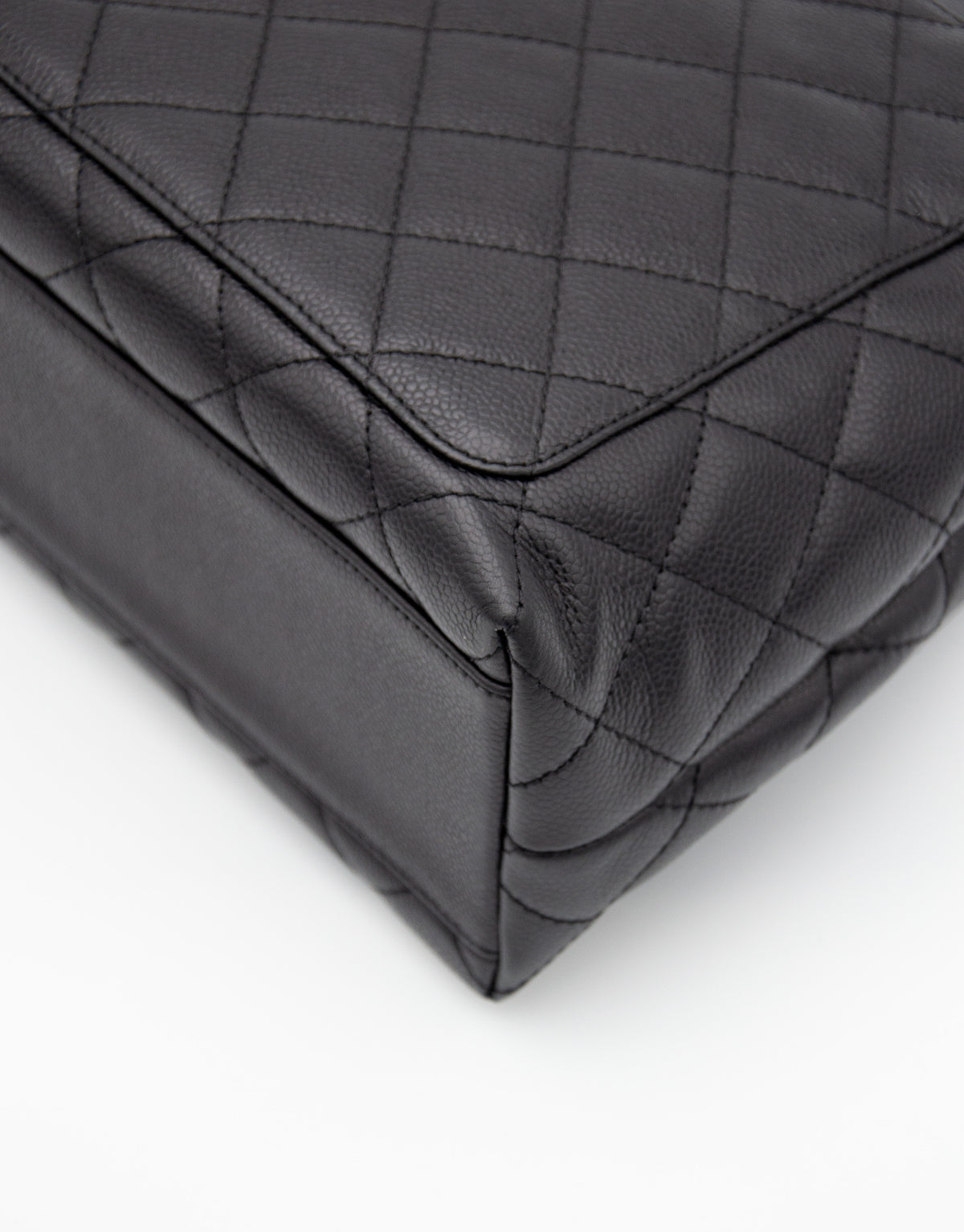 Vintage Chanel Top Handle Kelly Bag in Black Caviar Leather (2002-2003)