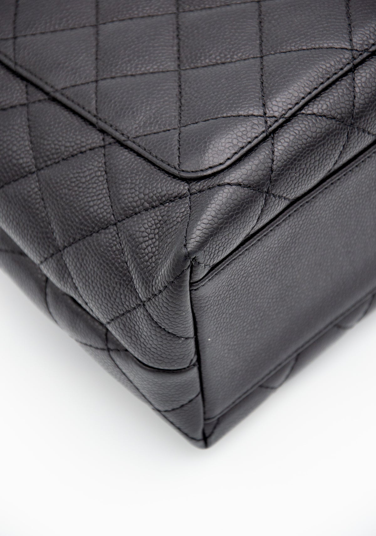 Vintage Chanel Top Handle Kelly Bag in Black Caviar Leather (2002-2003)