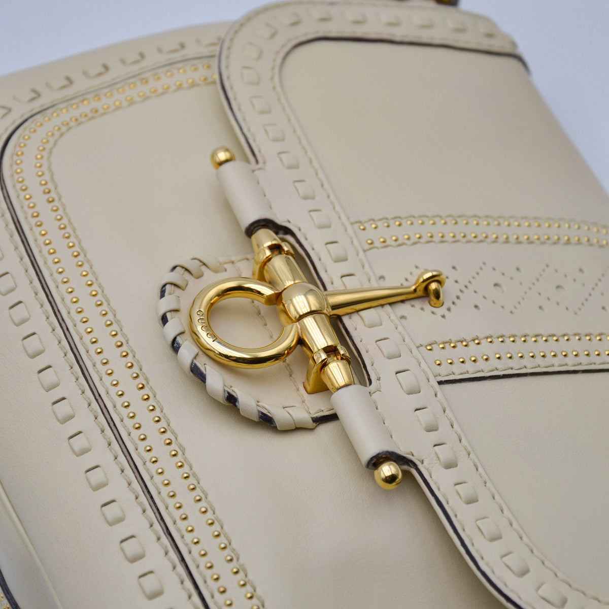 Gucci Snaffle Bit Medium Blanc Cassé