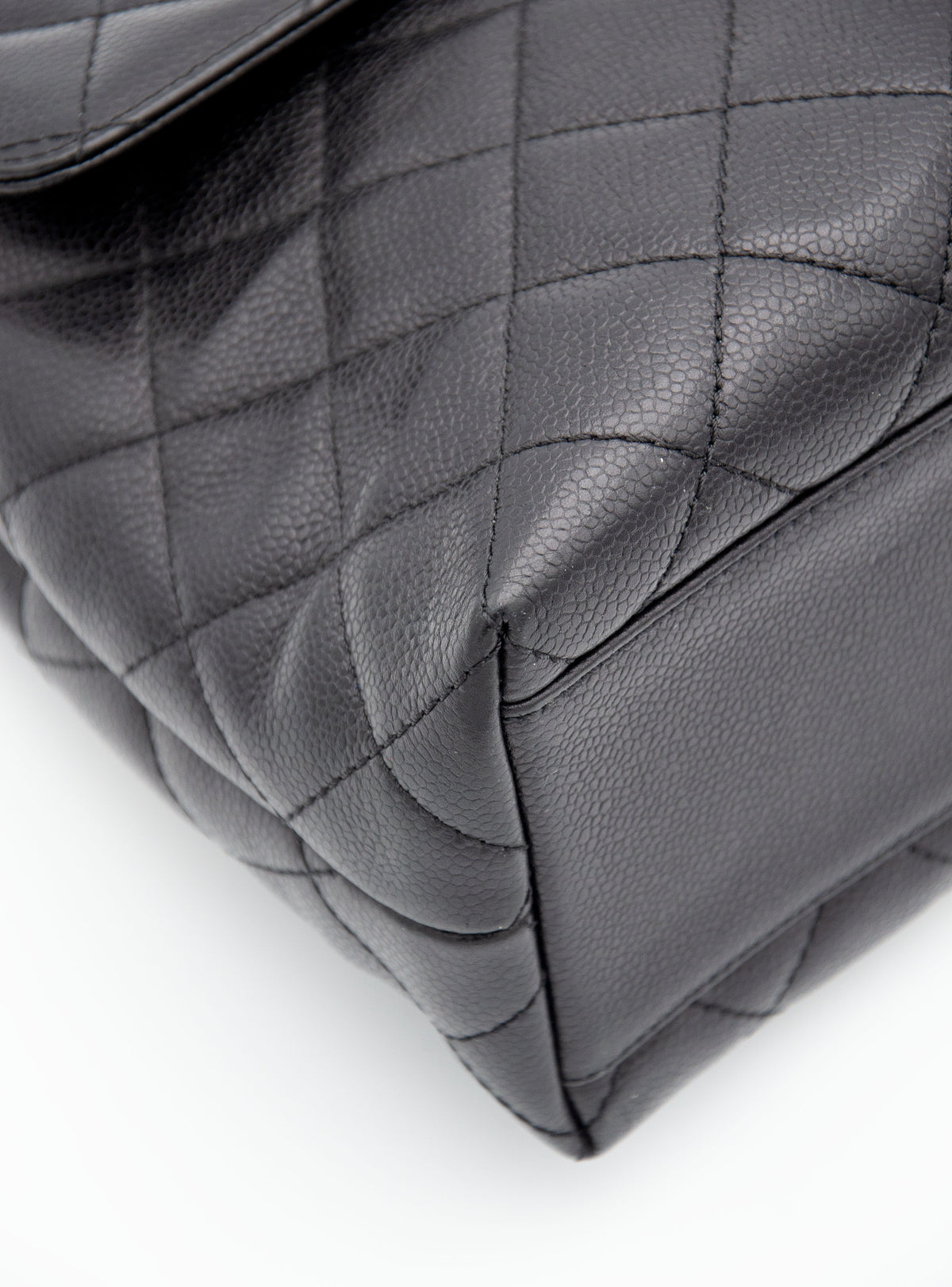 Vintage Chanel Top Handle Kelly Bag in Black Caviar Leather (2002-2003)