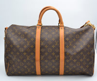Keepall Bandoulière 50 Louis Vuitton en toile Monogram – Vintage
