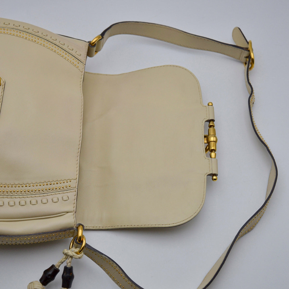 Gucci Snaffle Bit Medium Blanc Cassé