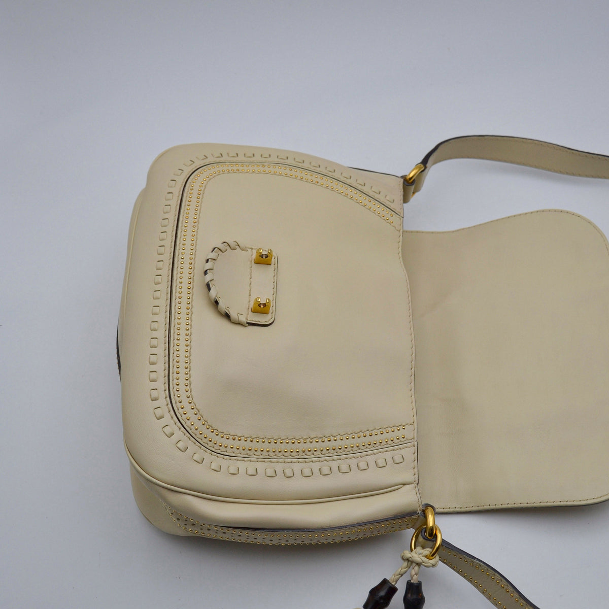 Gucci Snaffle Bit Medium Blanc Cassé