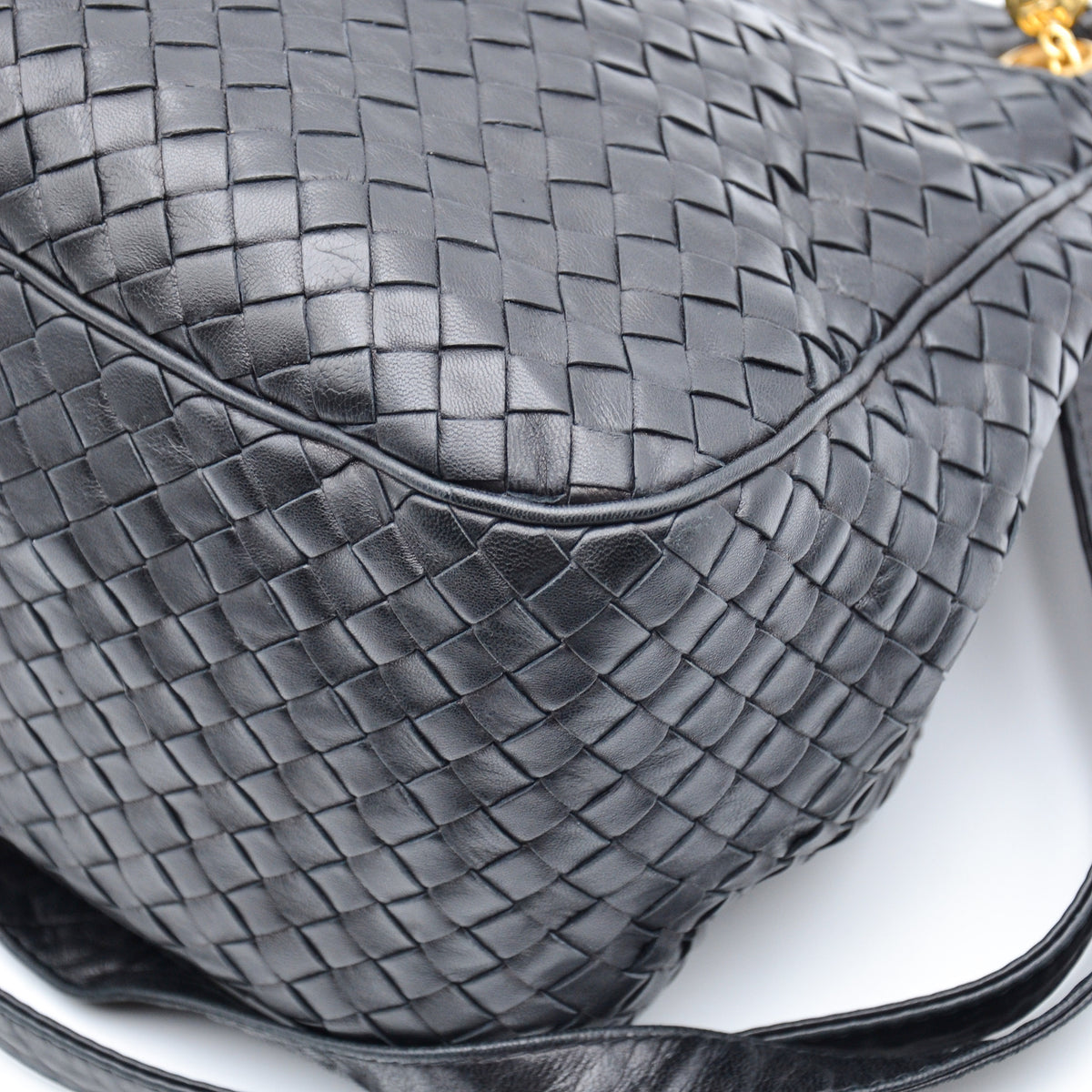 Sac Bottega Veneta Intrecciato noir vintage