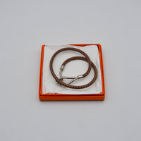 Bracelet Jumbo Hermès Vintage Cuir Tressé