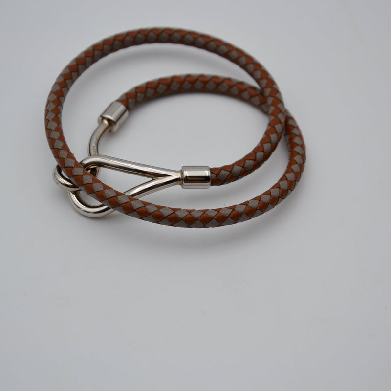Hermès Vintage Braided Leather Jumbo Bracelet
