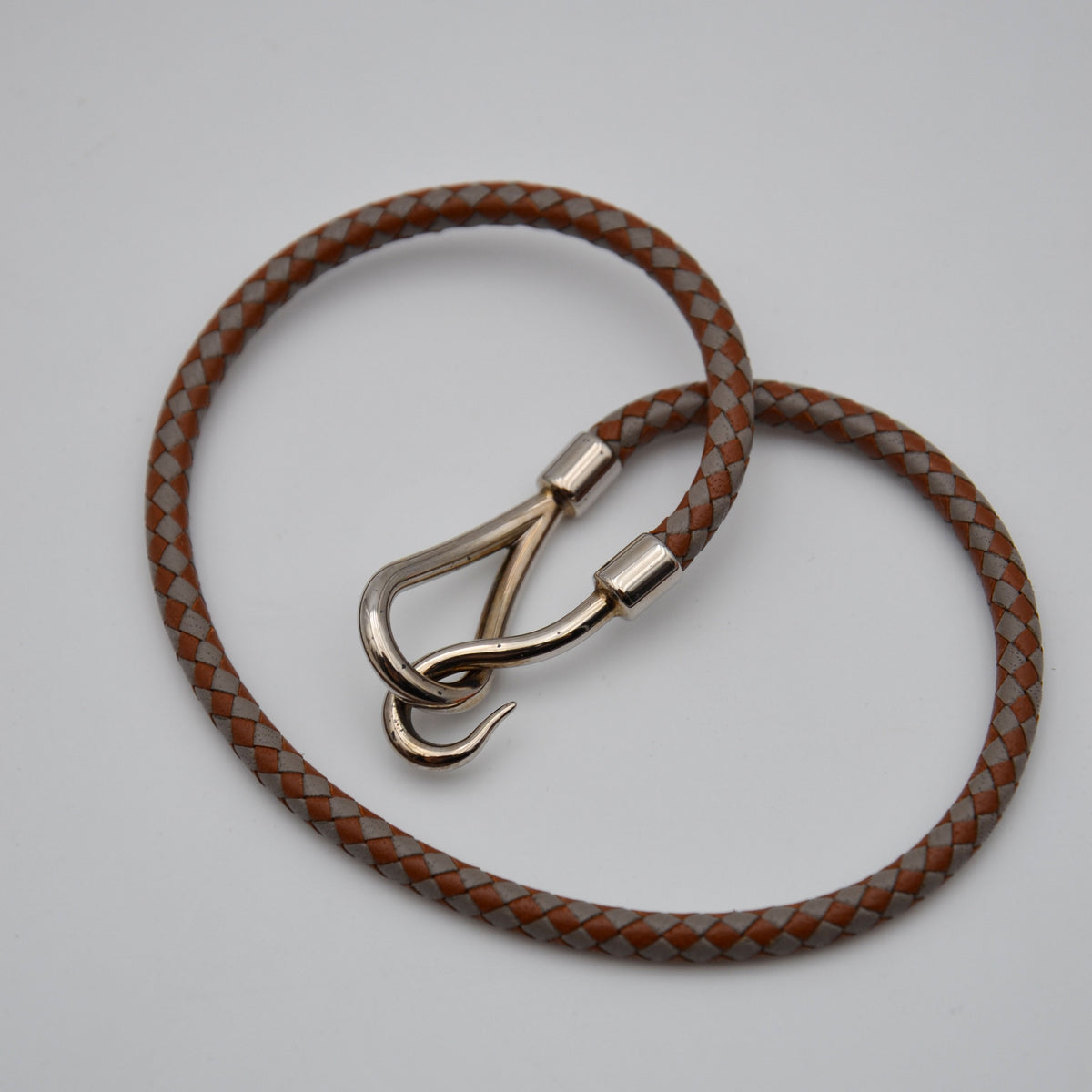 Bracelet Jumbo Hermès Vintage Cuir Tressé