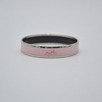 Bracelet Hermès émail rose motif calèche
