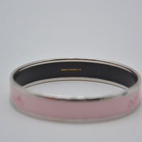 Bracelet Hermès émail rose motif calèche