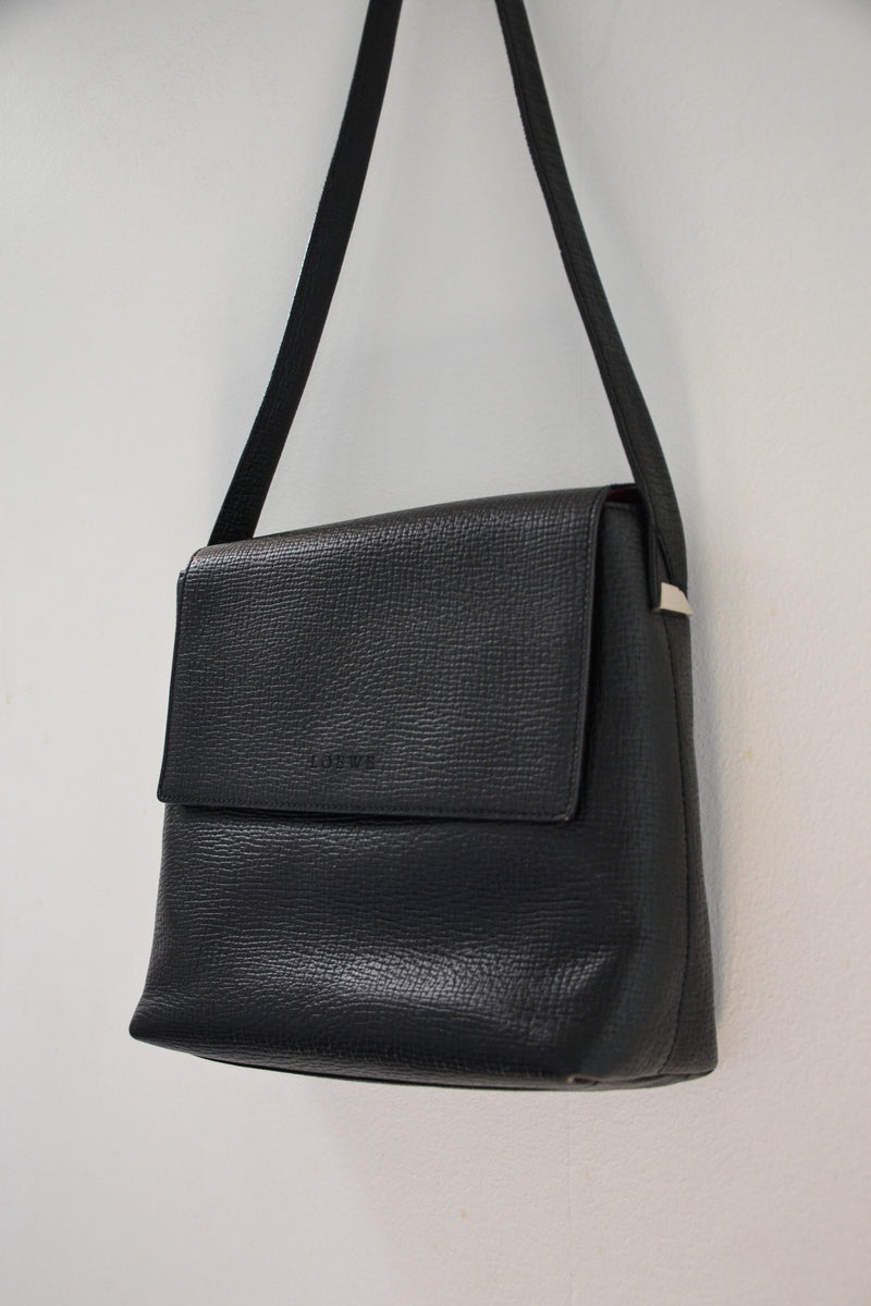 Black leather Loewe bag