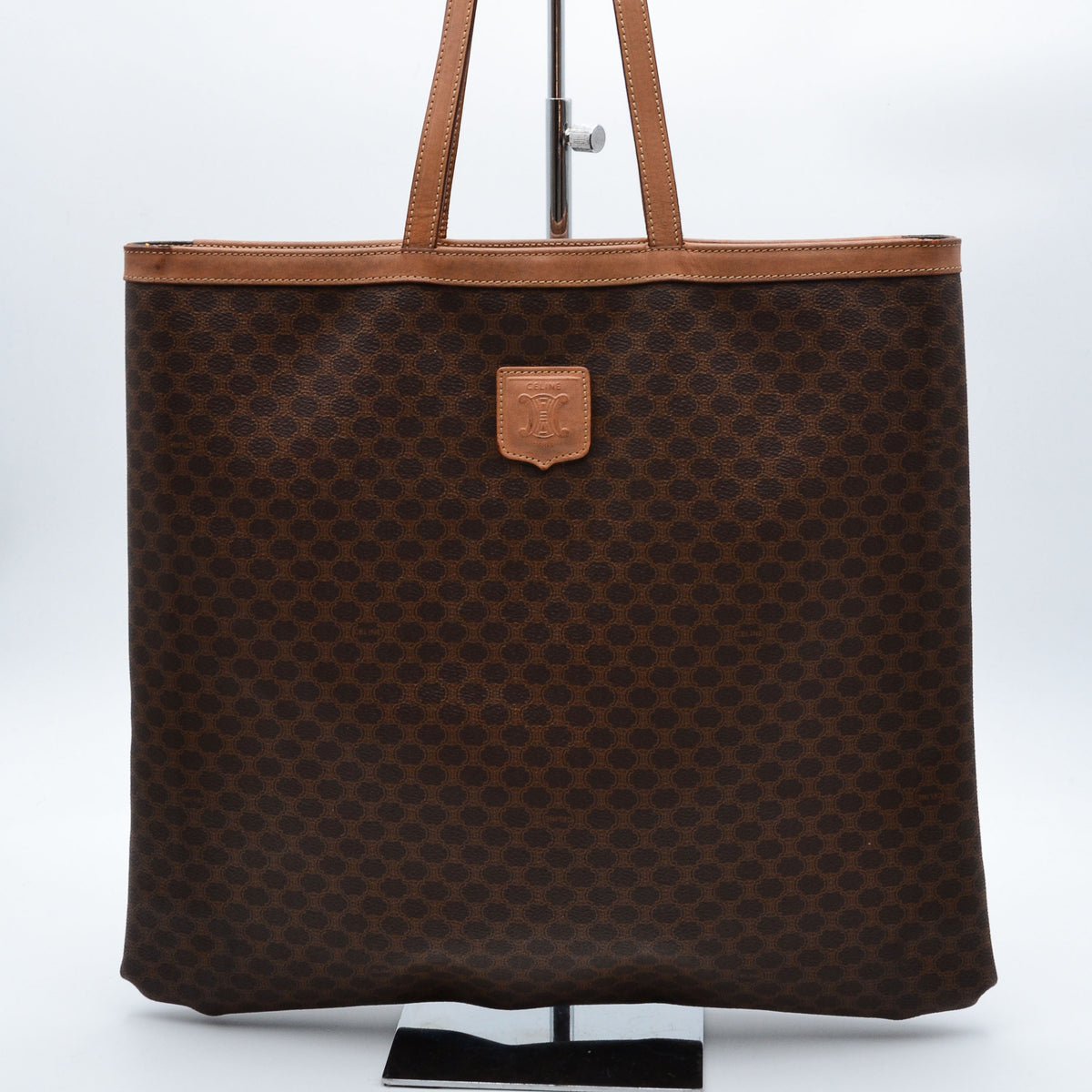 Céline Tote Vintage Grand Format Toile Macadam