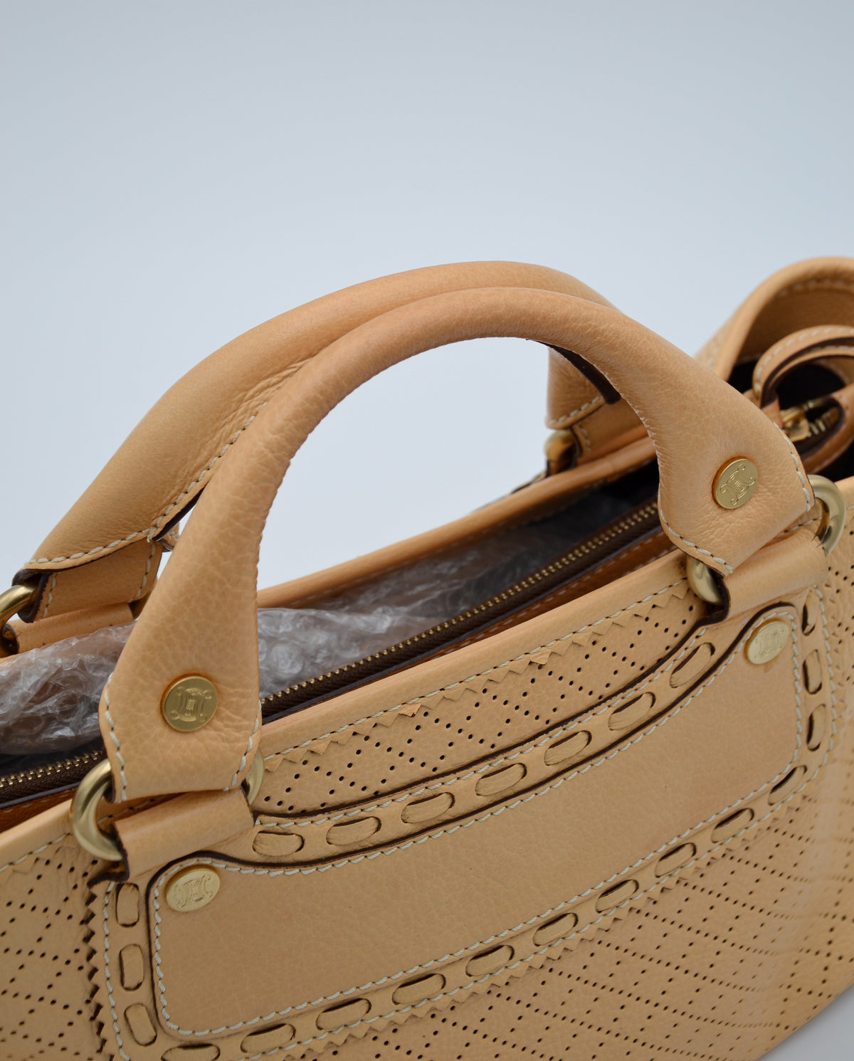 Sac Céline Boogie en Cuir Perforé