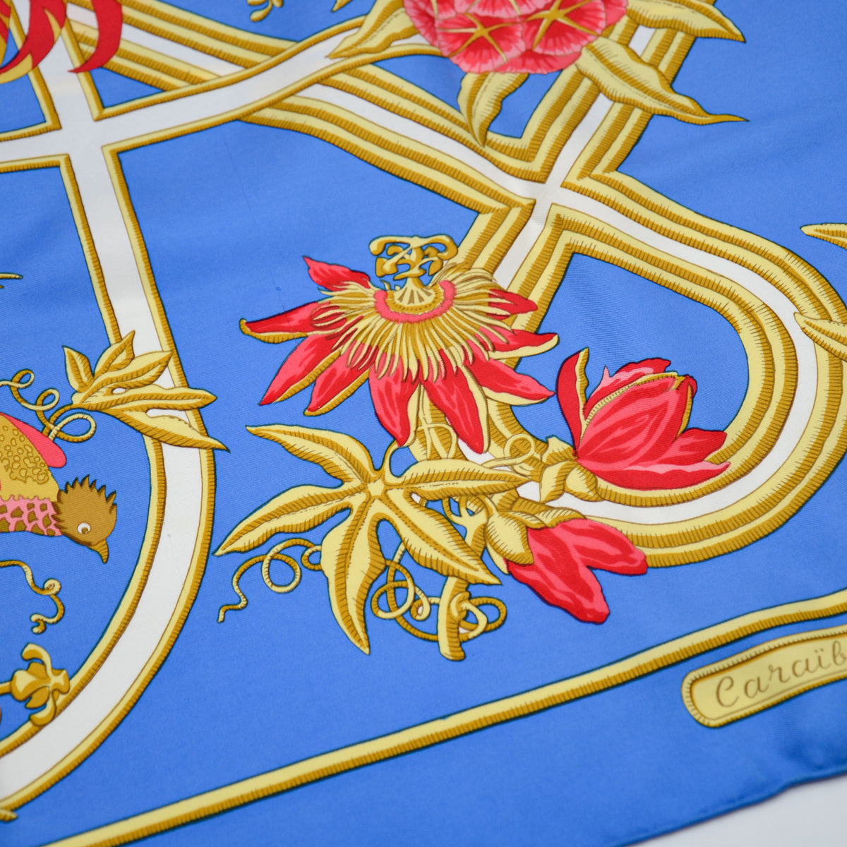 Carré 90 Hermès Soie "Caraïbes"