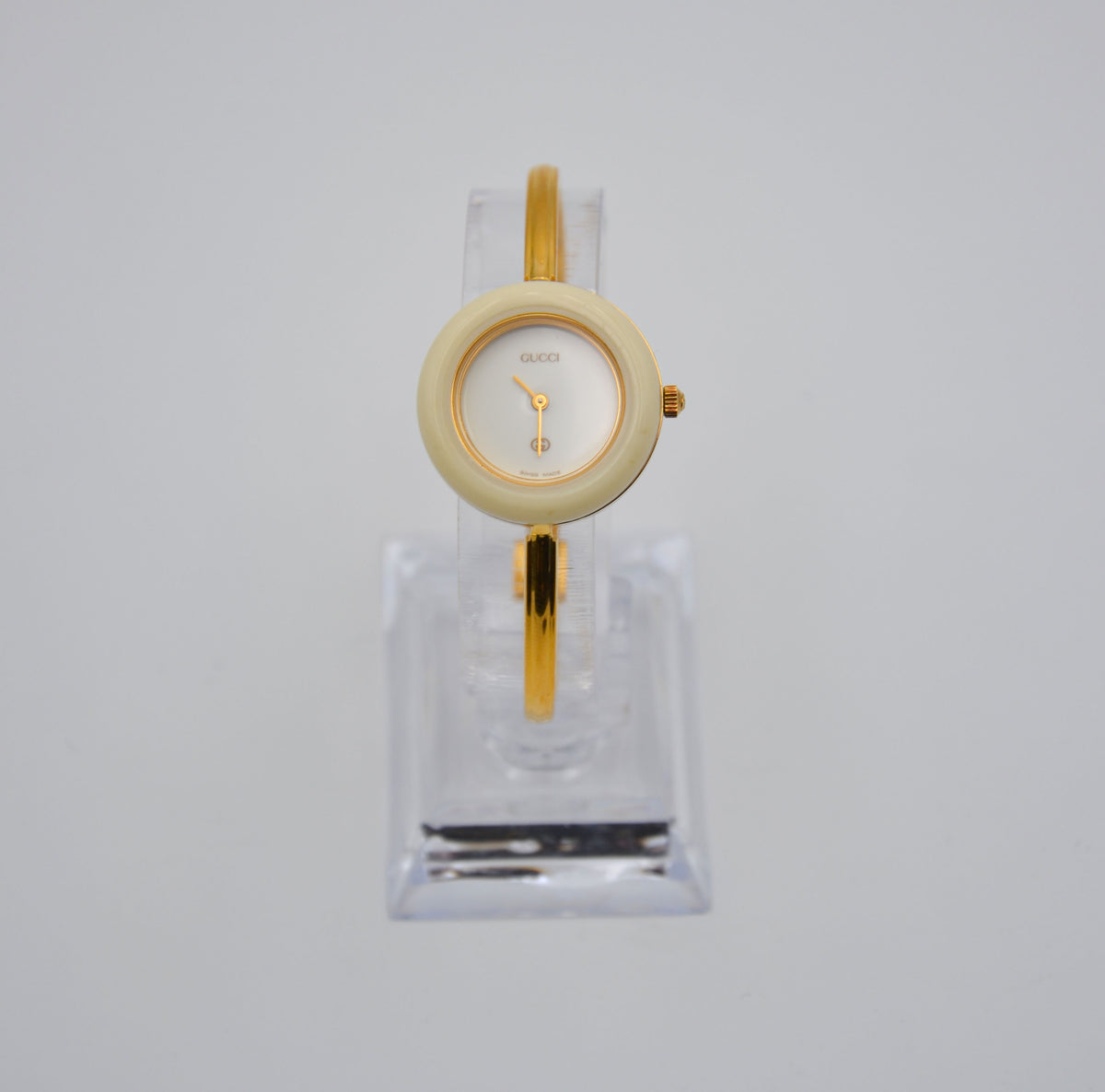 Montre Bezel femme beige quartz