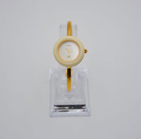 Montre Bezel femme beige quartz