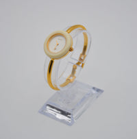 Montre Bezel femme beige quartz