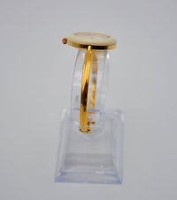 Montre Bezel femme beige quartz