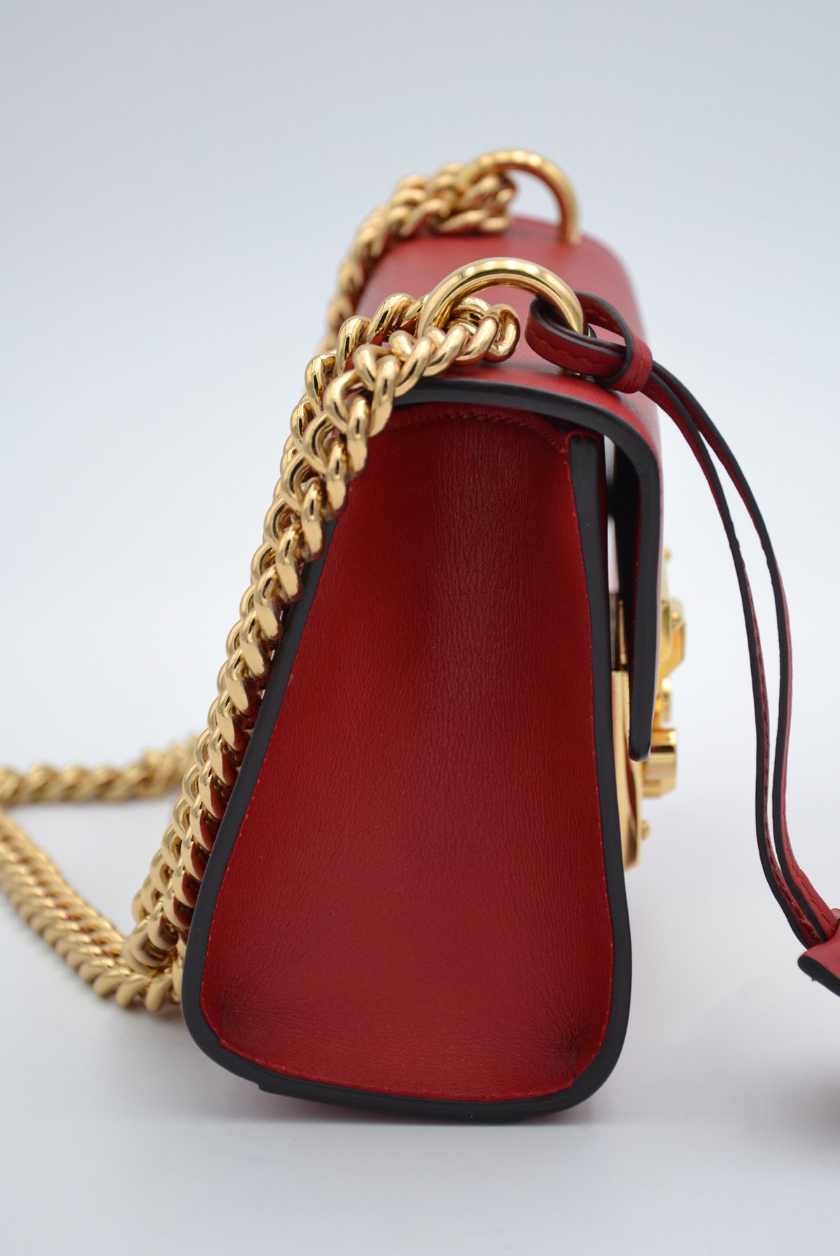 Sac Gucci Padlock Rouge Cuir