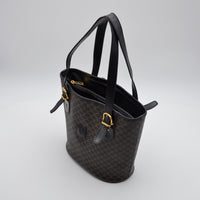 Cabas Céline Macadam Toile Enduite Noire