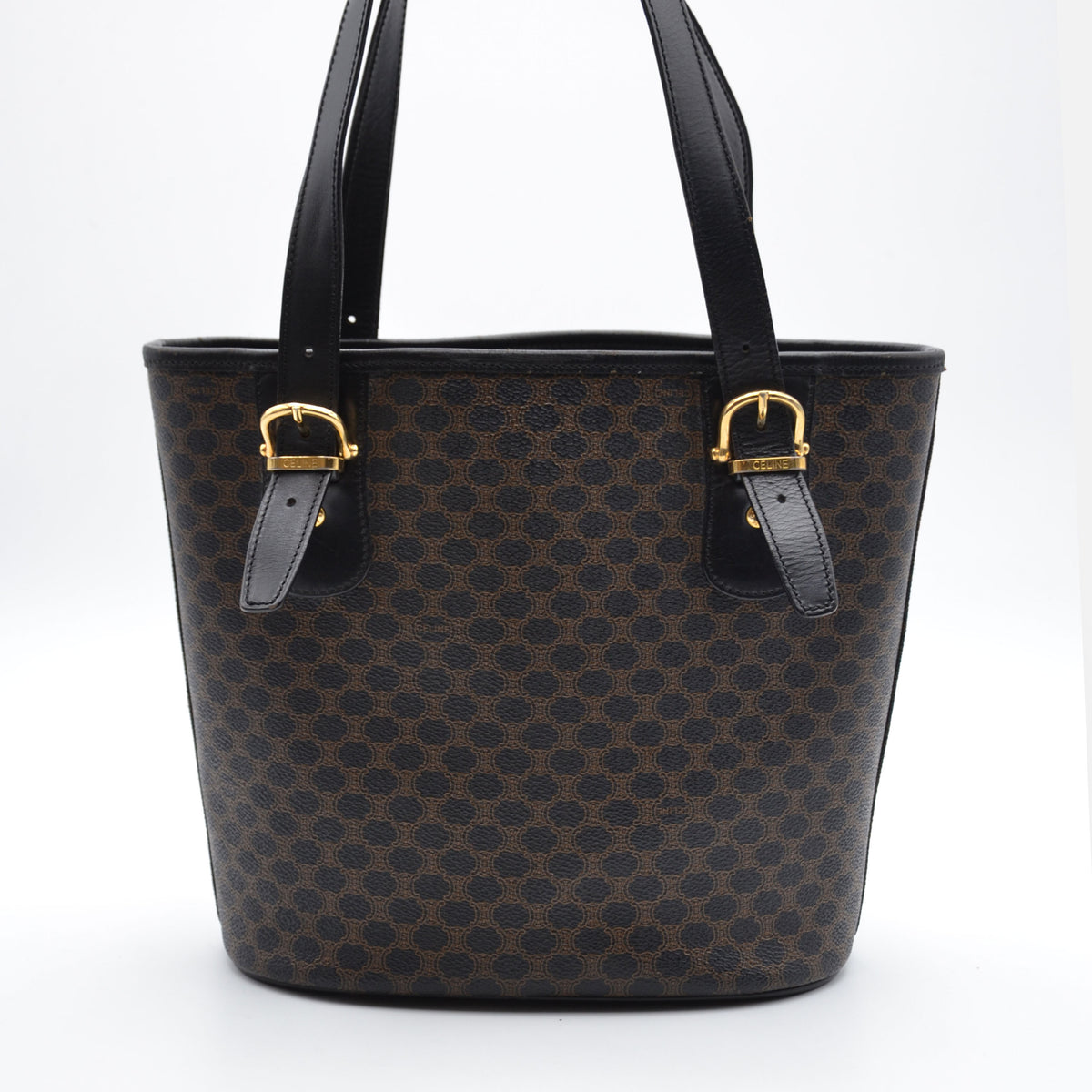 Cabas Céline Macadam Toile Enduite Noire