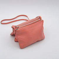 Céline Trio Corail Cuir Agneau Lisse