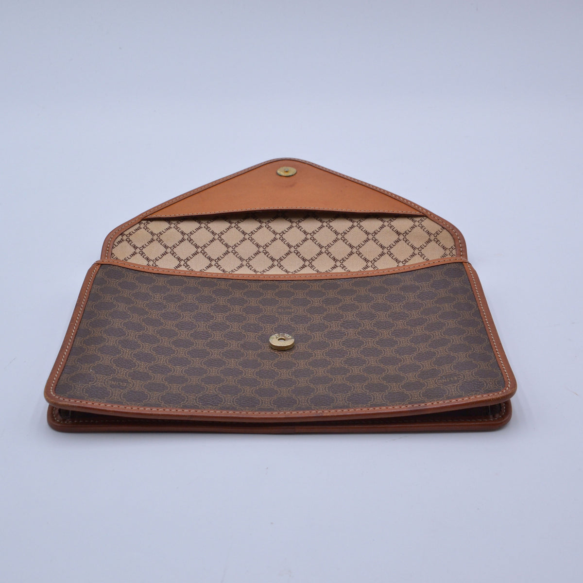 Céline Pochette Enveloppe Vintage Toile Macadam