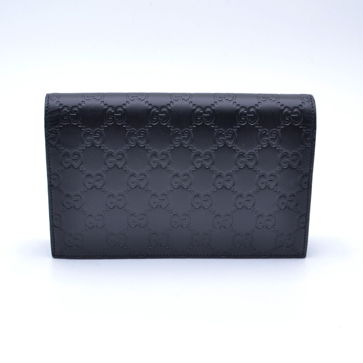 Gucci Wallet on Chain Guccissima Noir