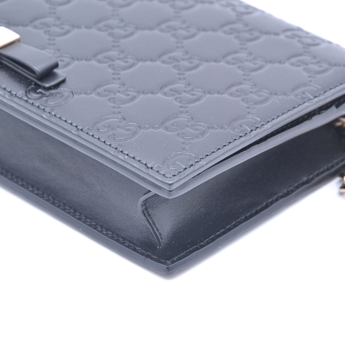 Gucci Wallet on Chain Guccissima Noir