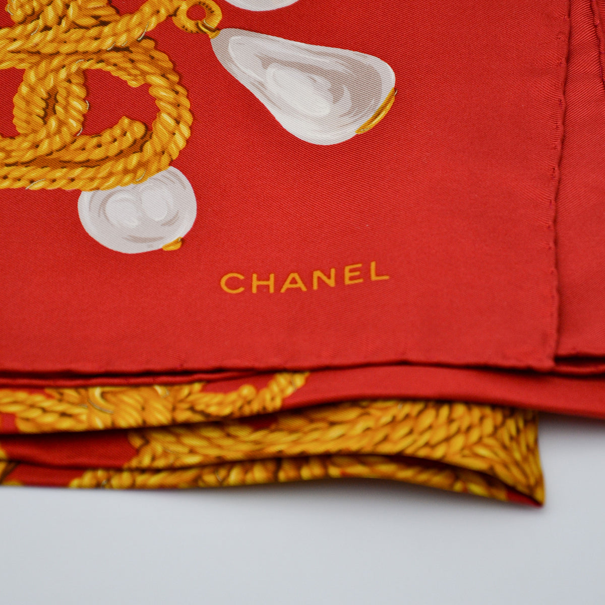 Foulard Chanel vintage Chaînes & Perles