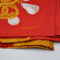 Foulard Chanel vintage Chaînes & Perles