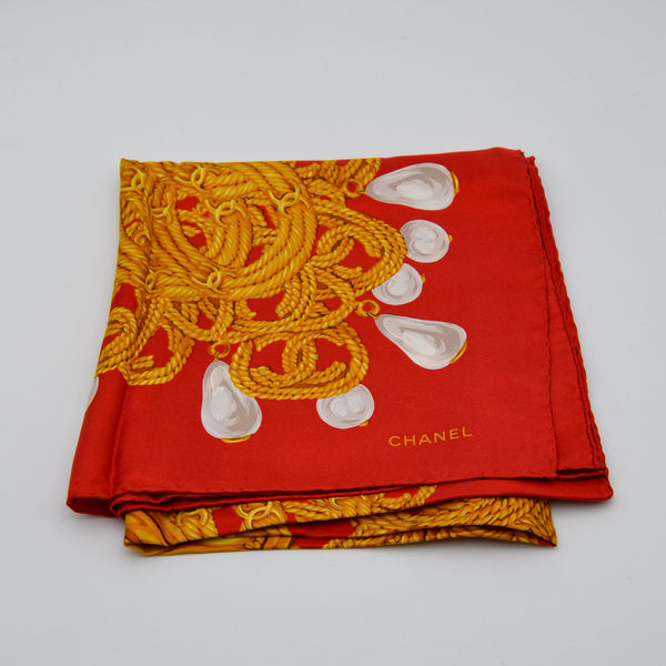 Foulard Chanel vintage Chaînes & Perles