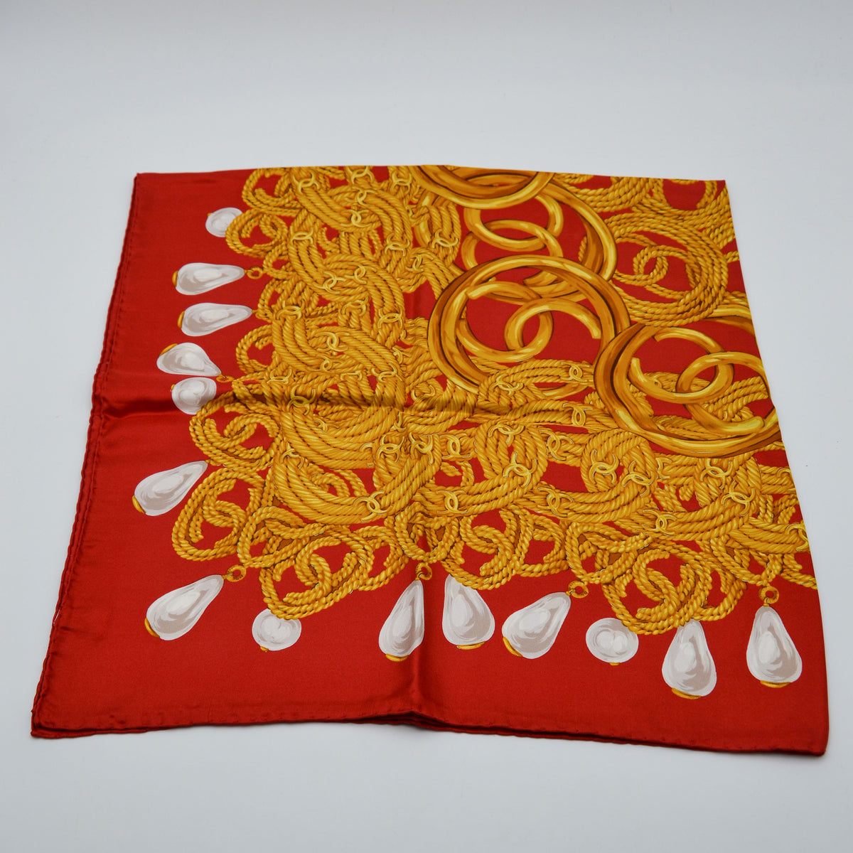 Foulard Chanel vintage Chaînes & Perles