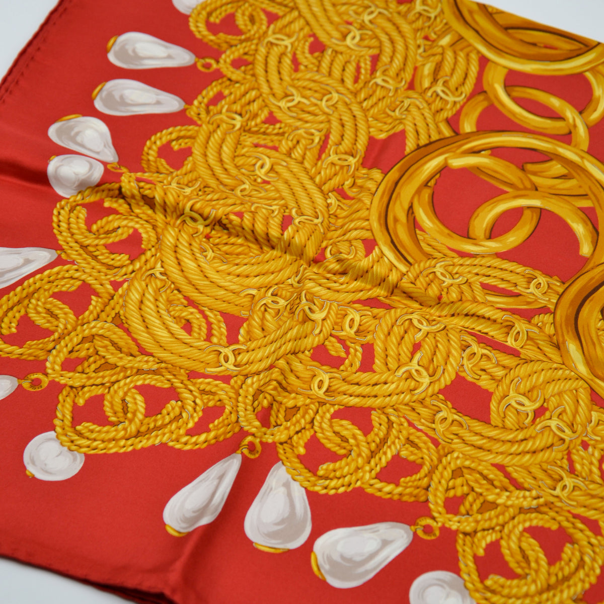 Foulard Chanel vintage Chaînes & Perles