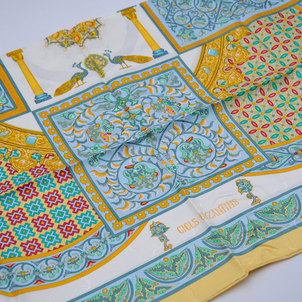 Foulard Hermès "Ciels Byzantins" Julia Abadie 1997