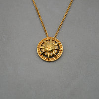 Christian Dior Collier Pendentif Soleil Félin Vintage
