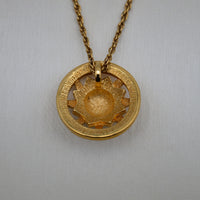 Christian Dior Collier Pendentif Soleil Félin Vintage