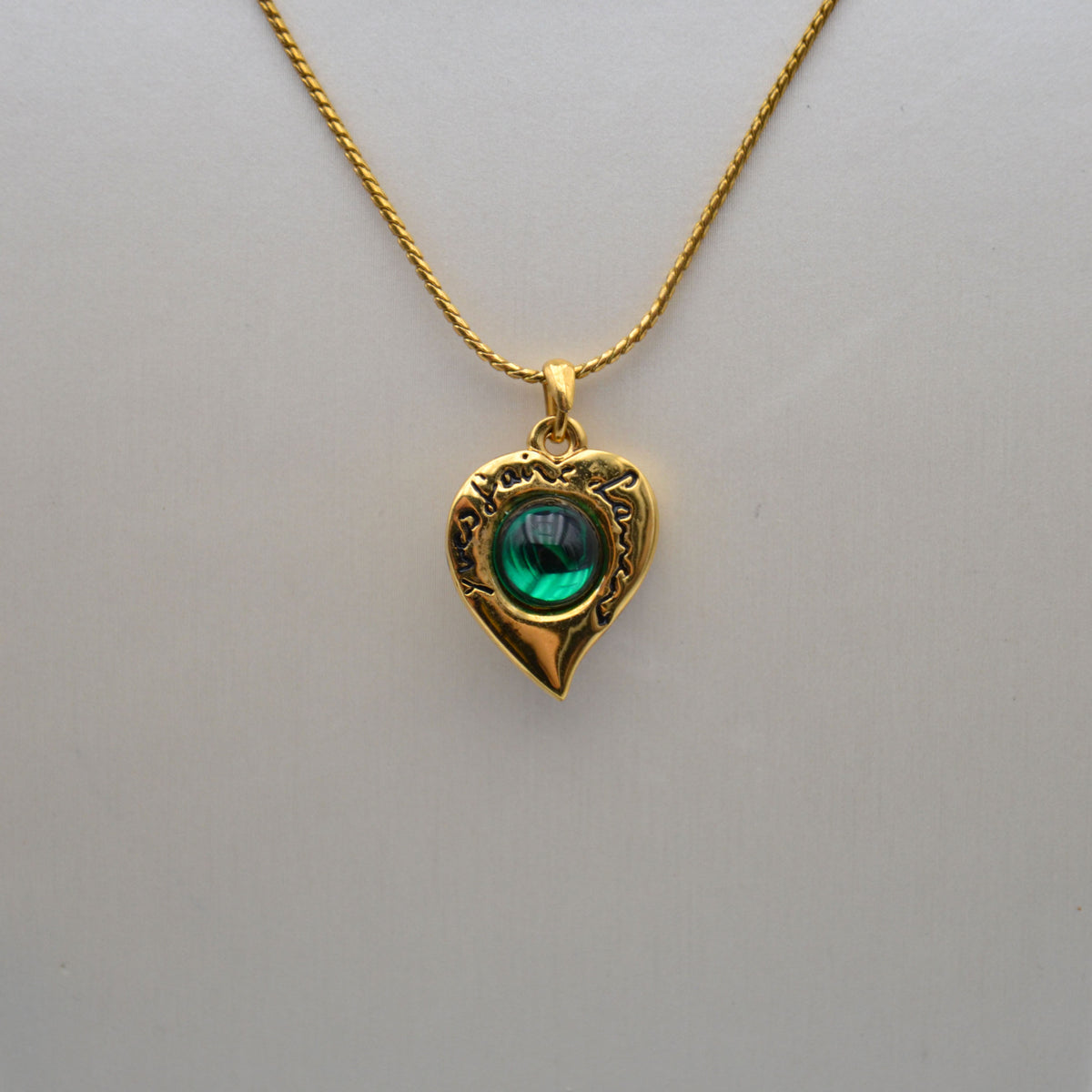 Yves Saint Laurent Collier Cœur Réversible Vintage