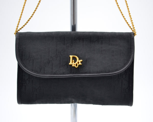 Pochette Dior Oblique noire vintage