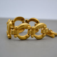 Givenchy Bracelet Vintage Maillons Sculptés Or Mat